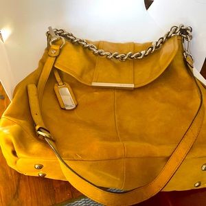 B. Makowsky Large Leather Bucket type Bag/Purse~ Vintage Boho look